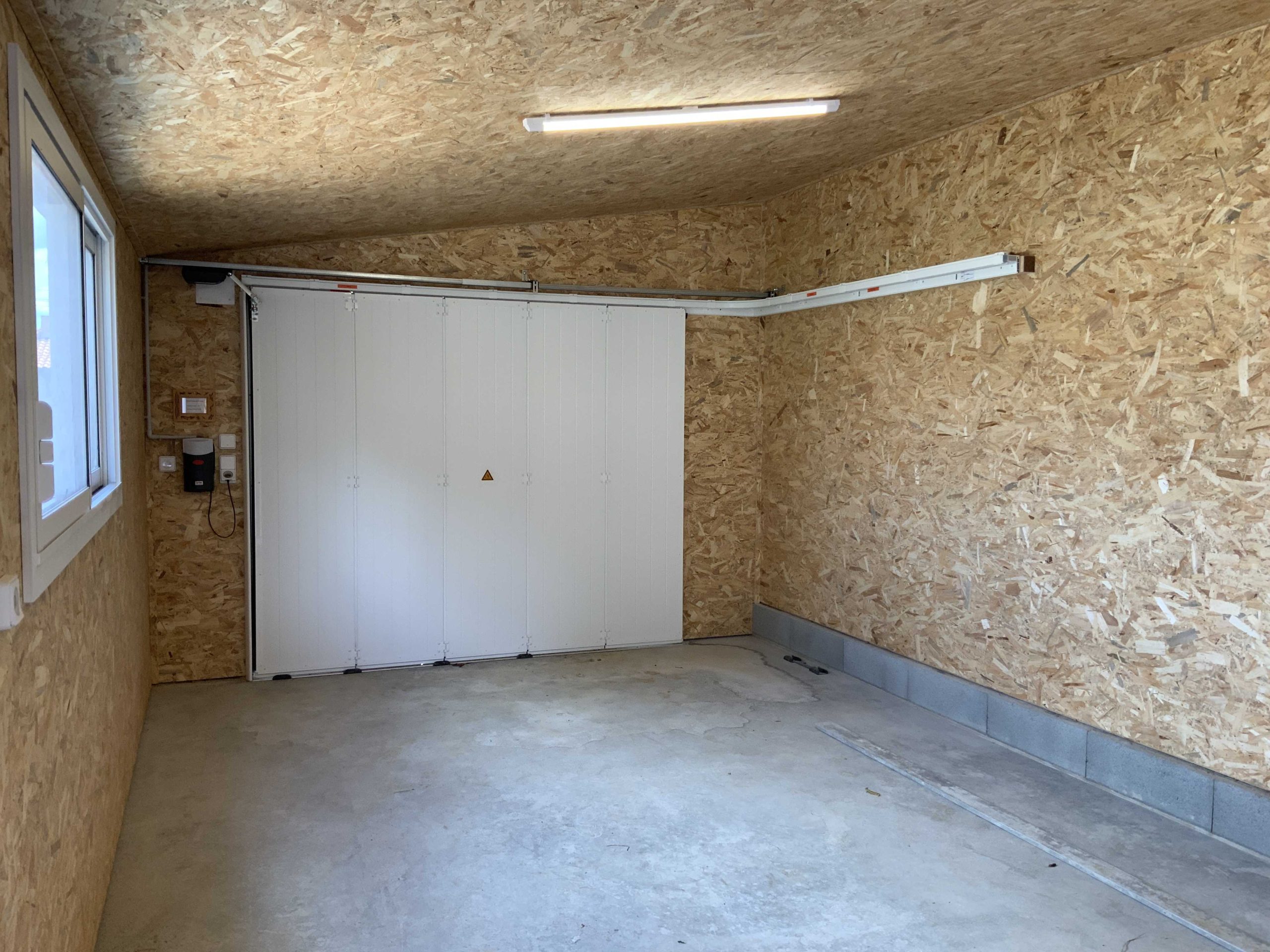 Intérieur du garage en ossature bois